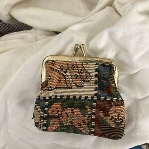 Small tapestry change purse